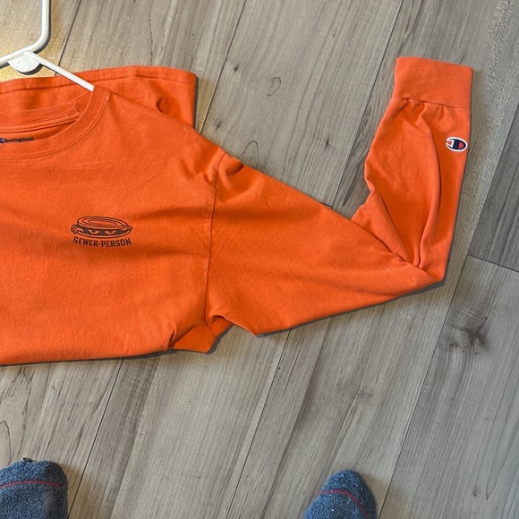 SewerpersonXchampion limited (November 10, 2020) orange longsleeve SIGNED!! - Picture 2 of 5